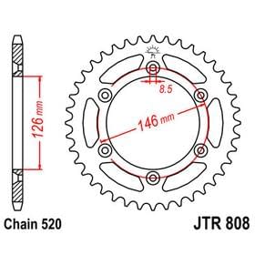 Звезда задняя JT JTR808.44