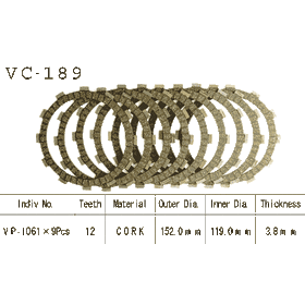 Диски сцепления VESRAH VC 189