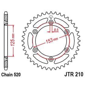 Звезда задняя JT JTR210.50