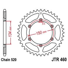 Звезда задняя JT JTR460.42