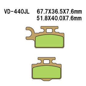 Тормозные колодки VESRAH VD 440JL